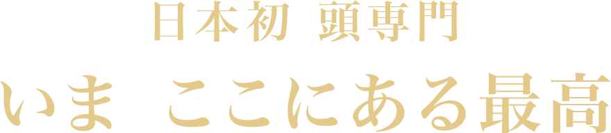 日本初 頭専門 いま ここにある最高